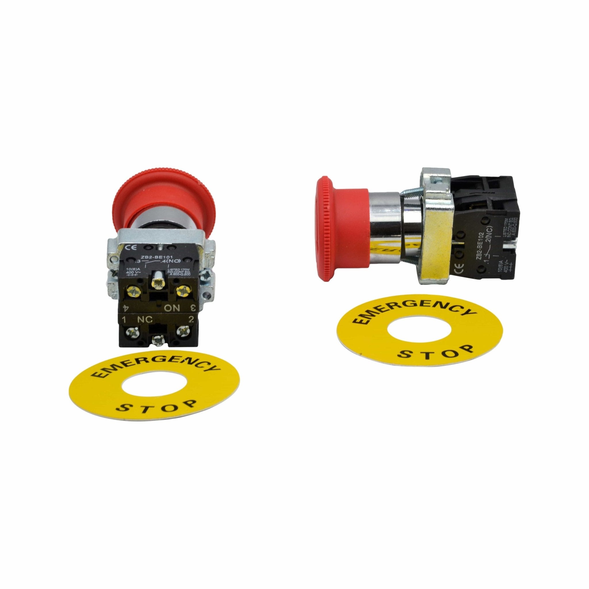 Emergency Stop E-Stop XB2 without casing set of 2 Switch Electrical 12V 24V XB2-BS545 - Twin Eagle Imports