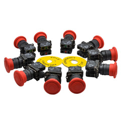 Emergency Stop Panel Mount x 10 piece Switch Electrical 12V 24V TB5-AS545 - Twin Eagle Imports