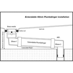 Extendable Plumbdinger – Versatile Bath Tub Waste Connector 