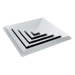 Ductsure White Aluminium Vent Grille – Square Face Slat (295 x 295 mm) - LFD-4A 295/150