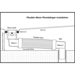 Flexible Plumbdinger - White Plated Brass Plug 40mm - Twin Eagle Imports