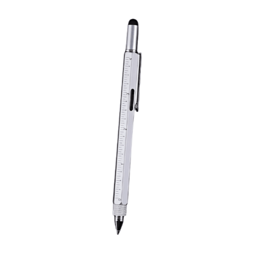 Full Metal Body 6-in-1 Multi-Function Tool Silver Engineers Pen - Twin Eagle Imports