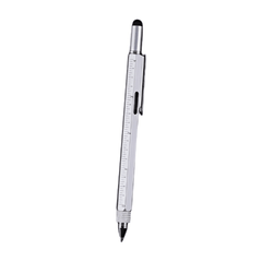 Full Metal Body 6-in-1 Multi-Function Tool Silver Engineers Pen - Twin Eagle Imports