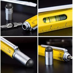 Full Metal Body 6-in-1 Multi-Function Tool Yellow Engineers Pen - Twin Eagle Imports
