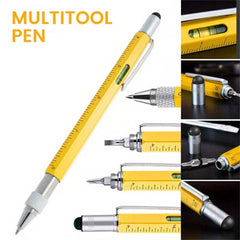 Full Metal Body 6-in-1 Multi-Function Tool Yellow Engineers Pen - Twin Eagle Imports