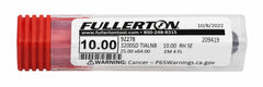 Fullerton 10.0mm 4 Flute TiAlN Coated Carbide Ball Nose Endmill - 3200 Series - Twin Eagle Imports