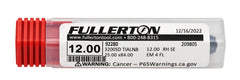 Fullerton 12.0mm 4 Flute TiAlN Coated Carbide Ball Nose Endmill - 3200 Series - Twin Eagle Imports