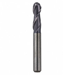 Fullerton 1/8" 2 Flute TiAlN Coated Carbide Ball Nose Endmill - 3215 Series - Twin Eagle Imports