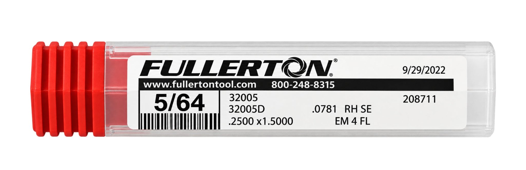 Fullerton 32005 0.0781" 4 Flute Standard Square End Mill - Twin Eagle Imports