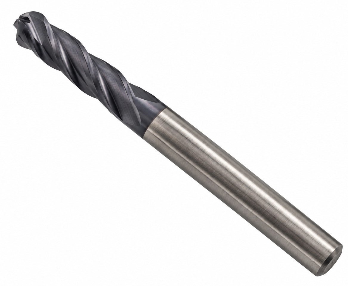 Fullerton 4.0mm 4 Flute TiAlN Coated Carbide Ball Nose Endmill - 3200 Series - Twin Eagle Imports
