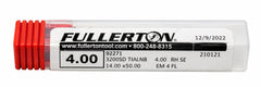 Fullerton 4.0mm 4 Flute TiAlN Coated Carbide Ball Nose Endmill - 3200 Series - Twin Eagle Imports