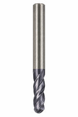 Fullerton 4.0mm 4 Flute TiAlN Coated Carbide Ball Nose Endmill - 3200 Series - Twin Eagle Imports