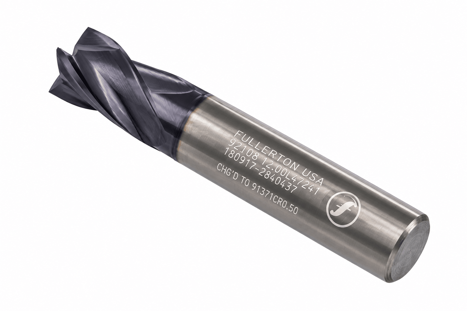 Fullerton 91371 0.4724" 4 Flute TiAlN Coated Corner Radius End Mill
