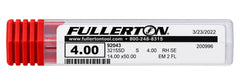 Fullerton 92043 0.1575" 2 Flute Standard Square End Mill - Twin Eagle Imports