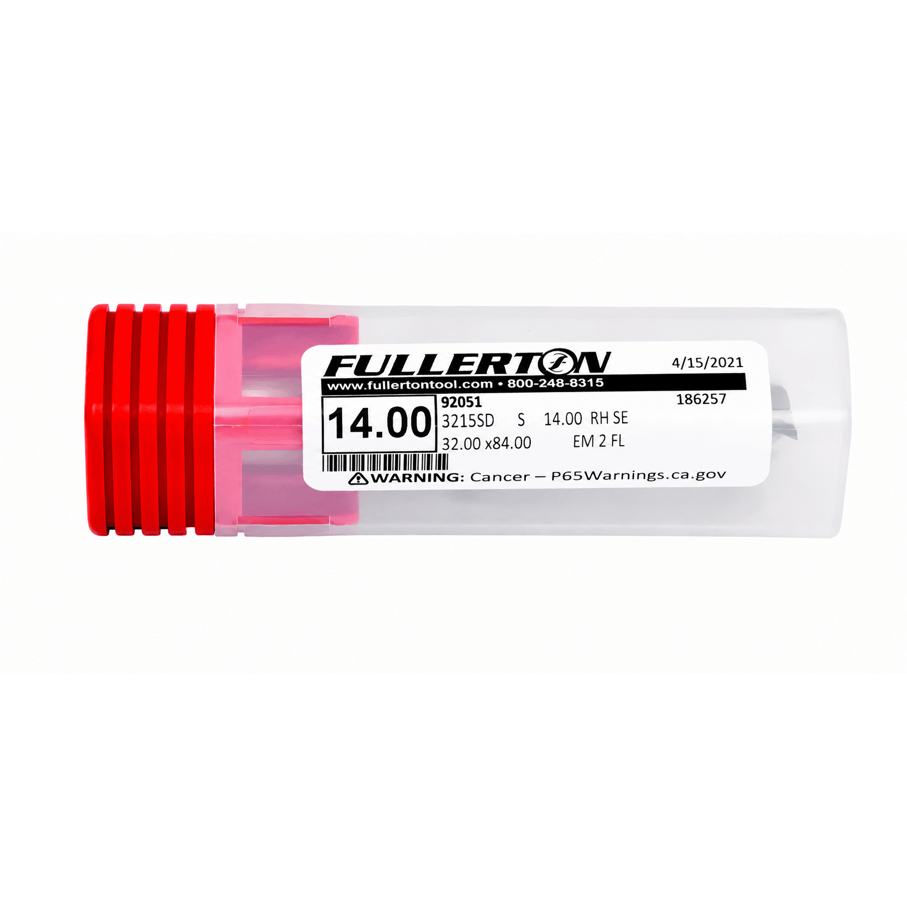 Fullerton 92051 14mm 2 Flute General Purpose Carbide Square End Mill - Twin Eagle Imports
