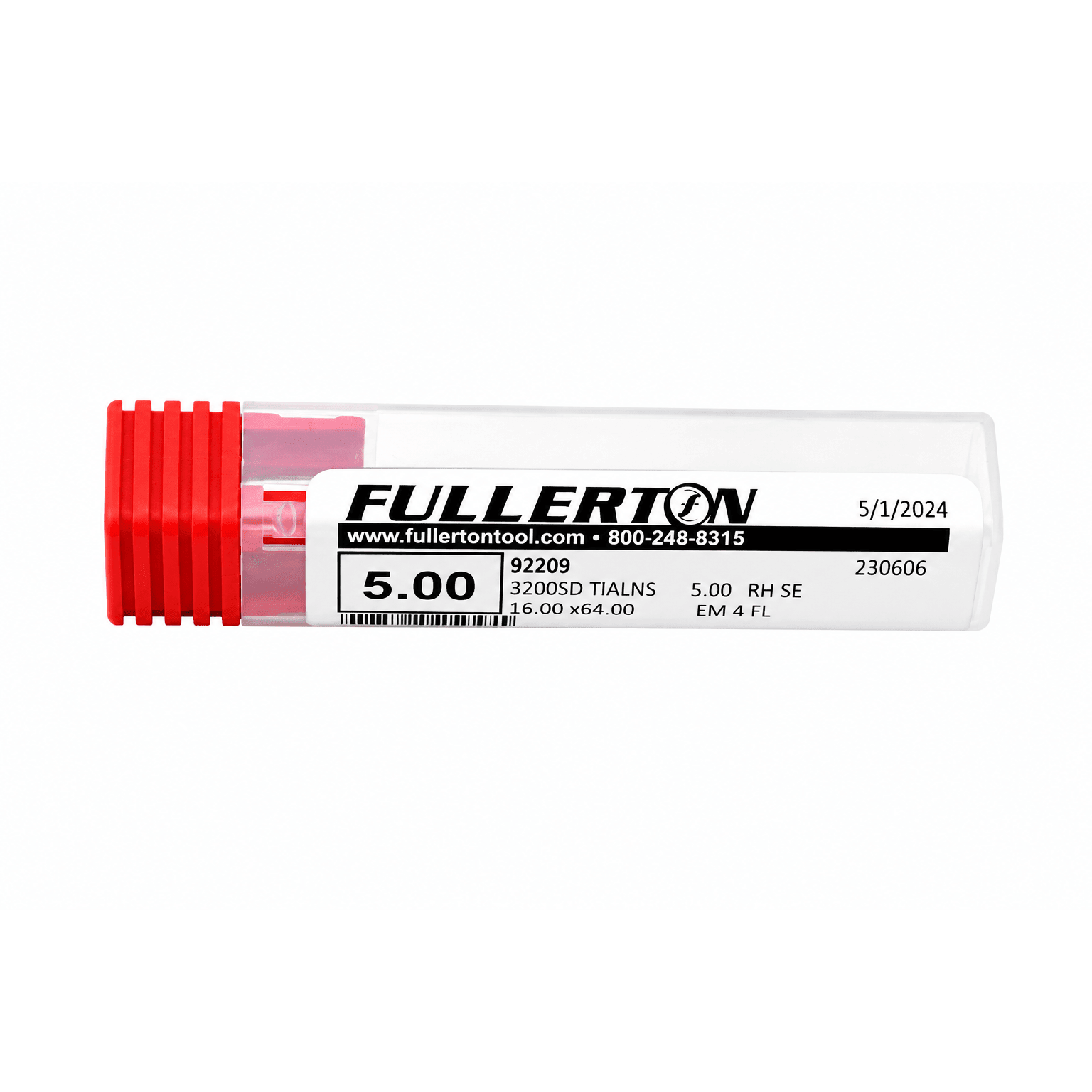 Fullerton 92209 5mm 4 Flute TiAlN Coated Carbide Square End Mill - Twin Eagle Imports