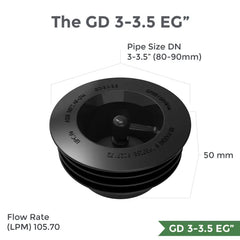 Green Drain Drain Waste Green Drain Waterless Trap Seal 3-3.5" (85-90mm)