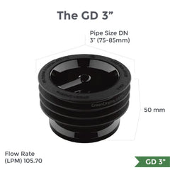 Green Drain Waterless Trap Seal 3" (75-85mm) - Twin Eagle Imports