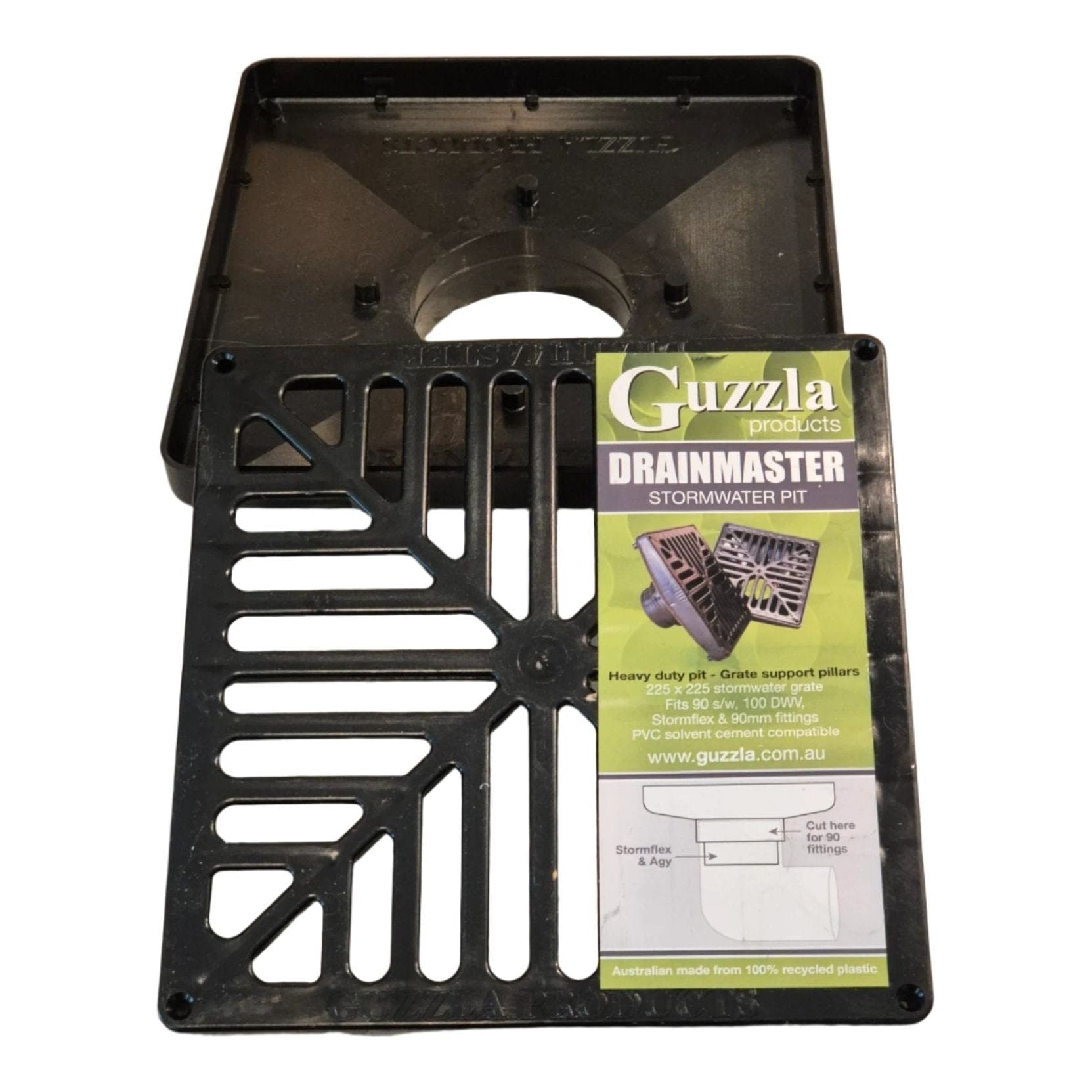 Guzzla Drain Waste Pack of 2 - Drainmaster 2.0 Stormwater Slim 225 x 225