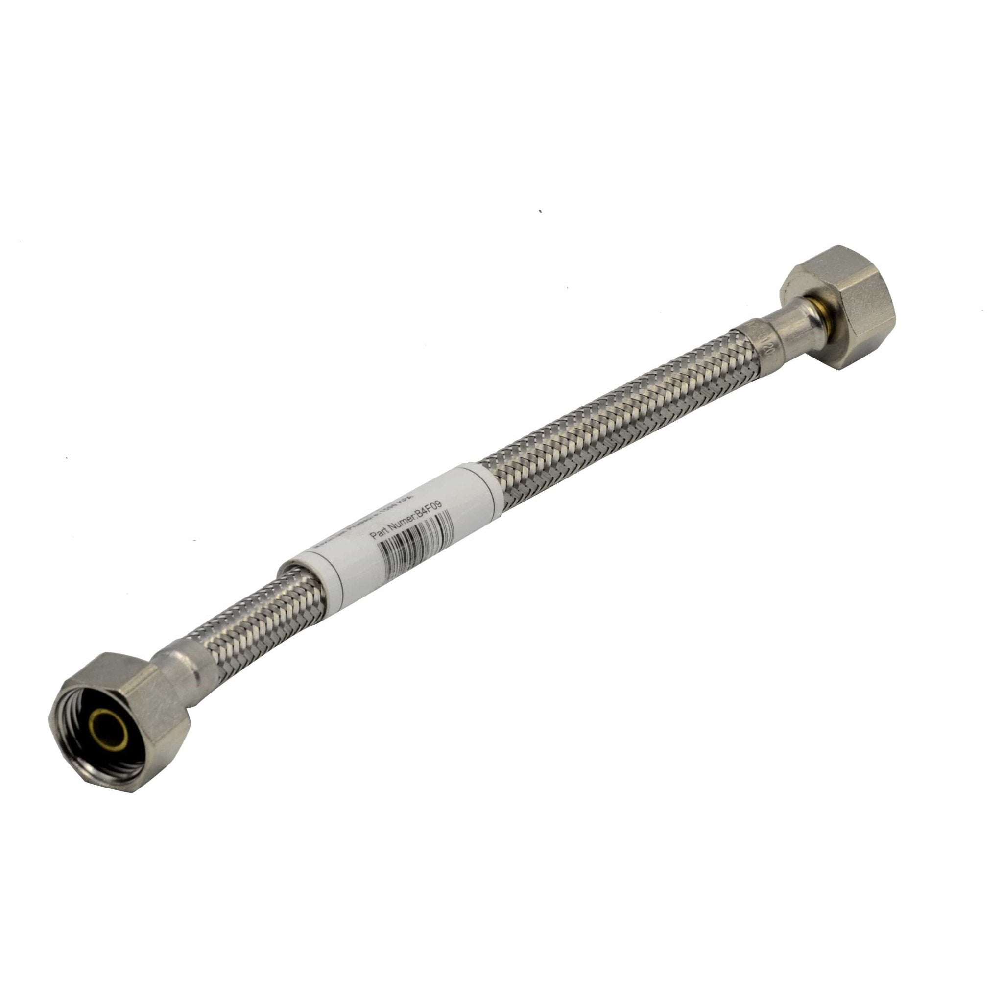 Haron B4F09 9″ (225mm) 1/2″F x 1/2″F Steel Braided Hose - Twin Eagle Imports