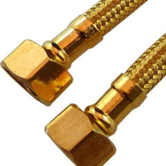Haron B4F24G 24″ (600mm) GOLD 1/2″F x 1/2″F Stainless Steel Braided Hose - Twin Eagle Imports