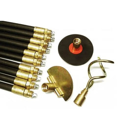 HARON Drain Rod Haron PDR131 30′ Drain Rod Cleanout Set with Lockfast Fittings