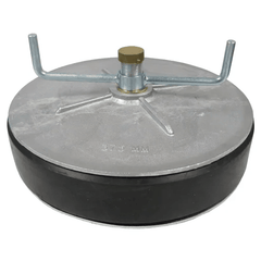 HARON Expanding Plumbing Plug Aluminium expanding plug 15"/375mm with 25mm bypass 367-416mm