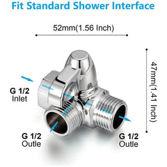 HARON Tap Repair Tool Chrome Two Way Shower Arm Diverter Valve Shower Head Splitter