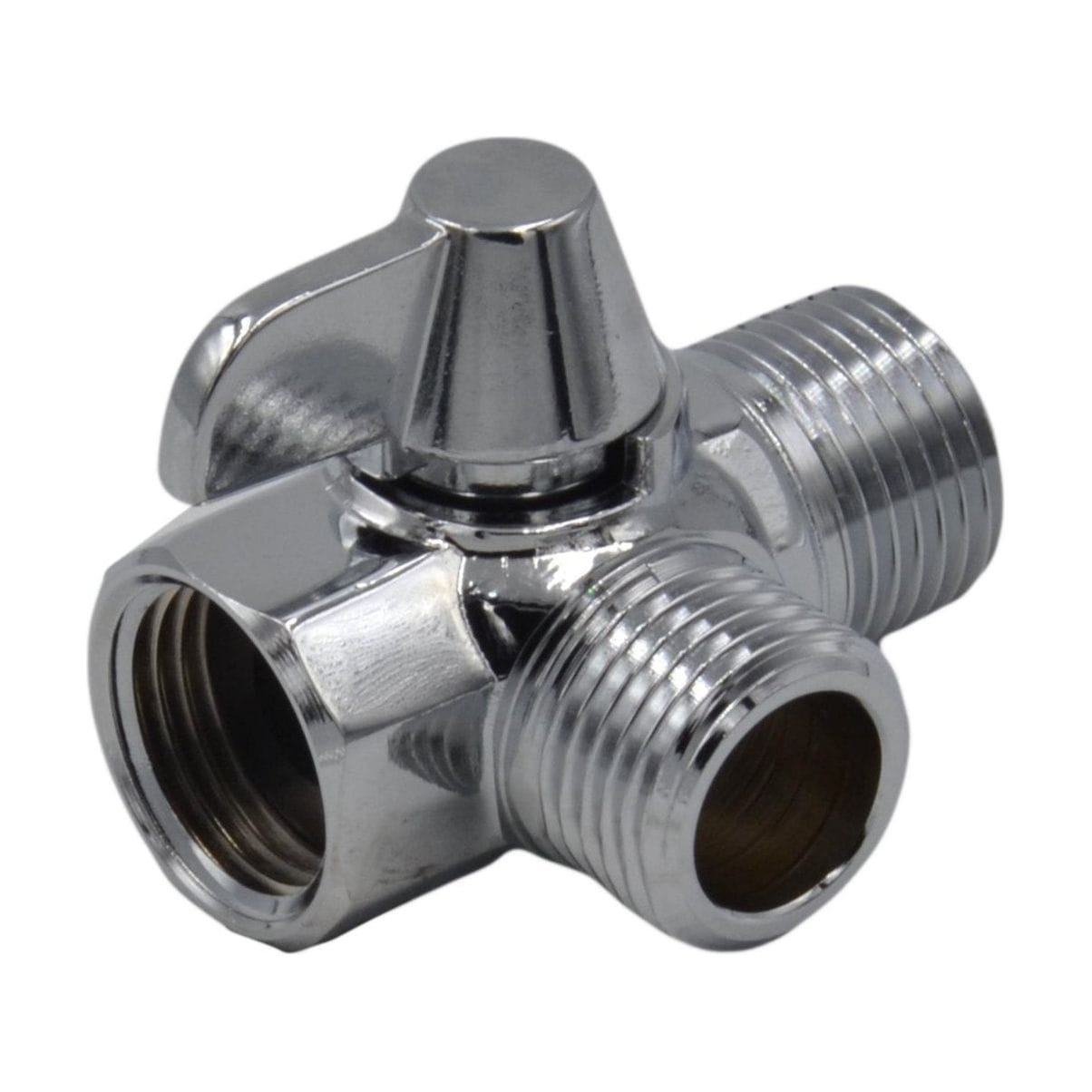 HARON Tap Repair Tool Chrome Two Way Shower Arm Diverter Valve Shower Head Splitter