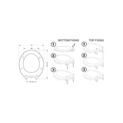 HARON Toilet Seat Haron TS-800 APOLLO Slow Close Toilet Seat