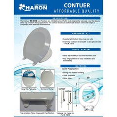 Haron TS-008 DIAMOND CONTOUR Toilet Seat - Twin Eagle Imports
