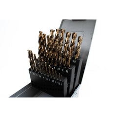 Hepyc 1–13mm HSS-Co Jobber Drill Bit Set 0.5mm Increments (25-Piece, DIN 338, Split Point) - Twin Eagle Imports
