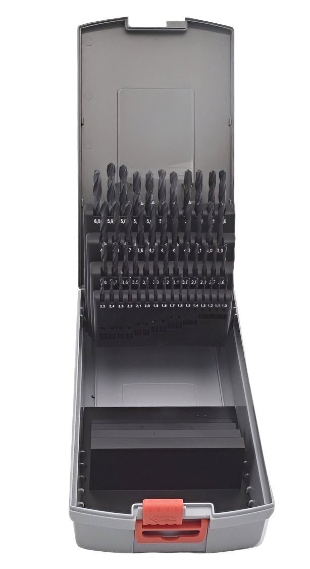 Hepyc 1–5.9mm HSS Jobber Drill Bit Set 0.1mm Increments (51-Piece, DIN 338) - Twin Eagle Imports