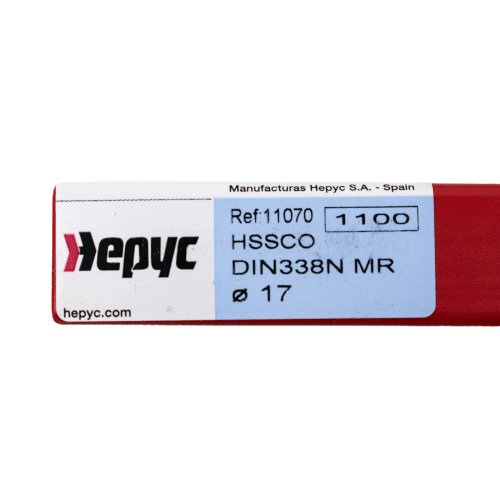 Hepyc 17.0mm HSS-Co Reduced Shank Drill – DIN 338 MR - Twin Eagle Imports