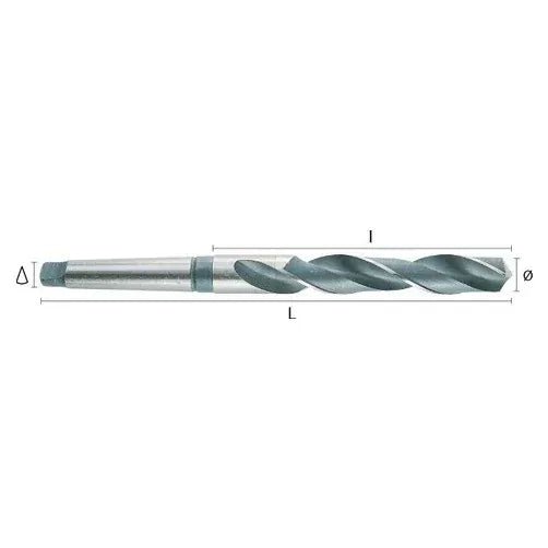 Hepyc 20mm HSS Morse Taper Shank Drill MT2 DIN 345 - Twin Eagle Imports