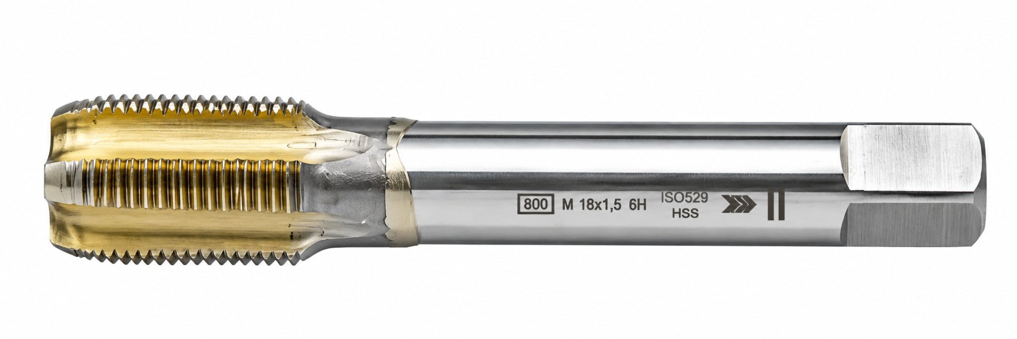 Hepyc 23252 - HSS Straight Flute Short Hand Tap (Intermediate) M18 x 1.5mm - Twin Eagle Imports