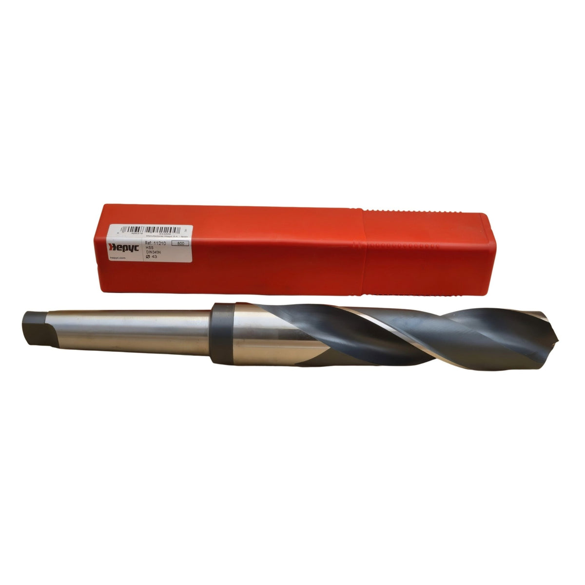 Hepyc 43mm HSS Morse Taper Shank Drill MT4 DIN 345 - Twin Eagle Imports