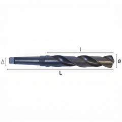 Hepyc 57/64" HSS Morse Taper Shank Drill MT2 DIN 345 - Twin Eagle Imports