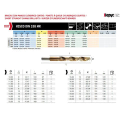 Hepyc DIN338N – 14.0mm HSSE-Co Cobalt Jobber Drill Bit - Twin Eagle Imports