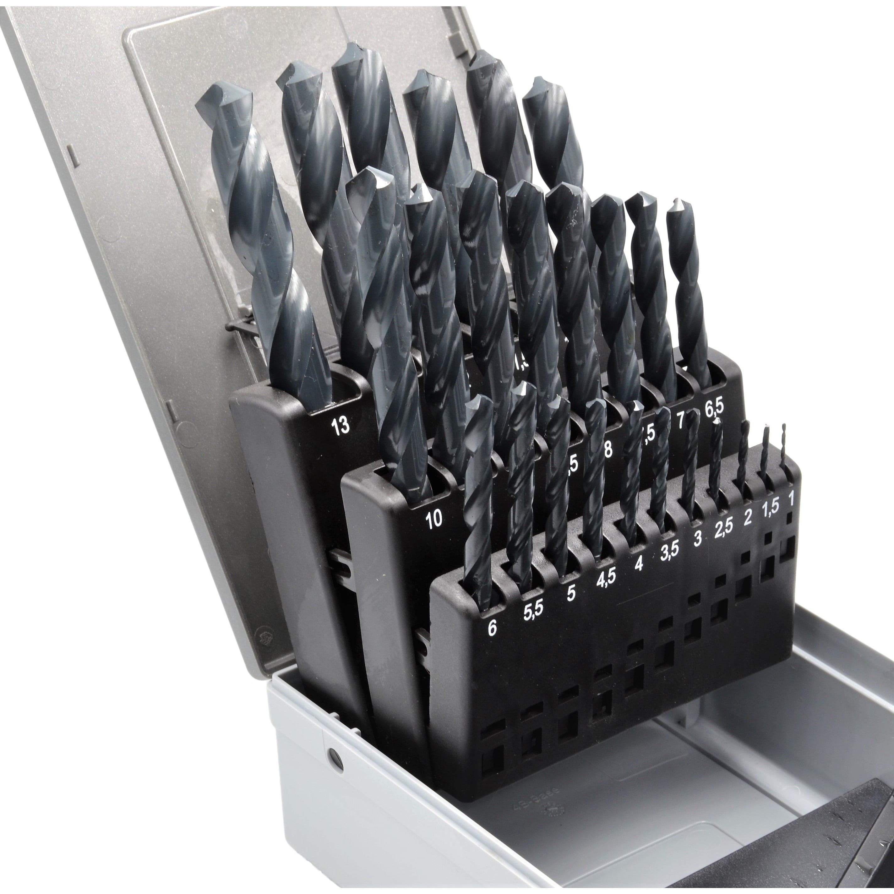 Hepyc Drill Bits Hepyc 1-13 mm HSS Drill Bit Set 0.5 mm Increments 25 Pc Kit
