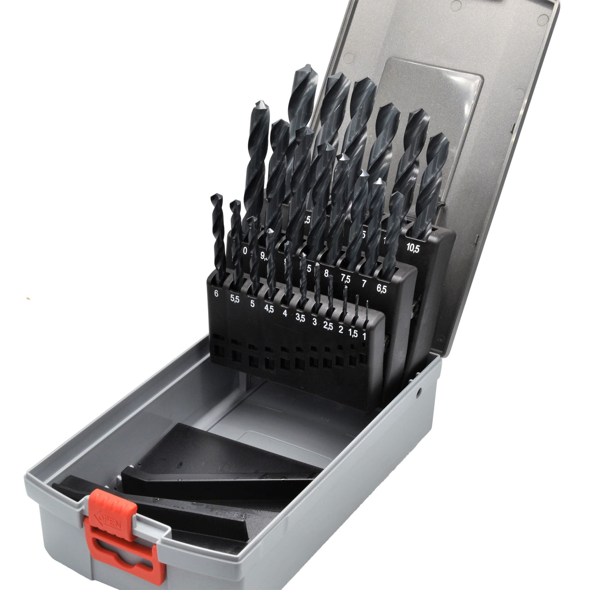Hepyc Drill Bits Hepyc 1-13 mm HSS Drill Bit Set 0.5 mm Increments 25 Pc Kit