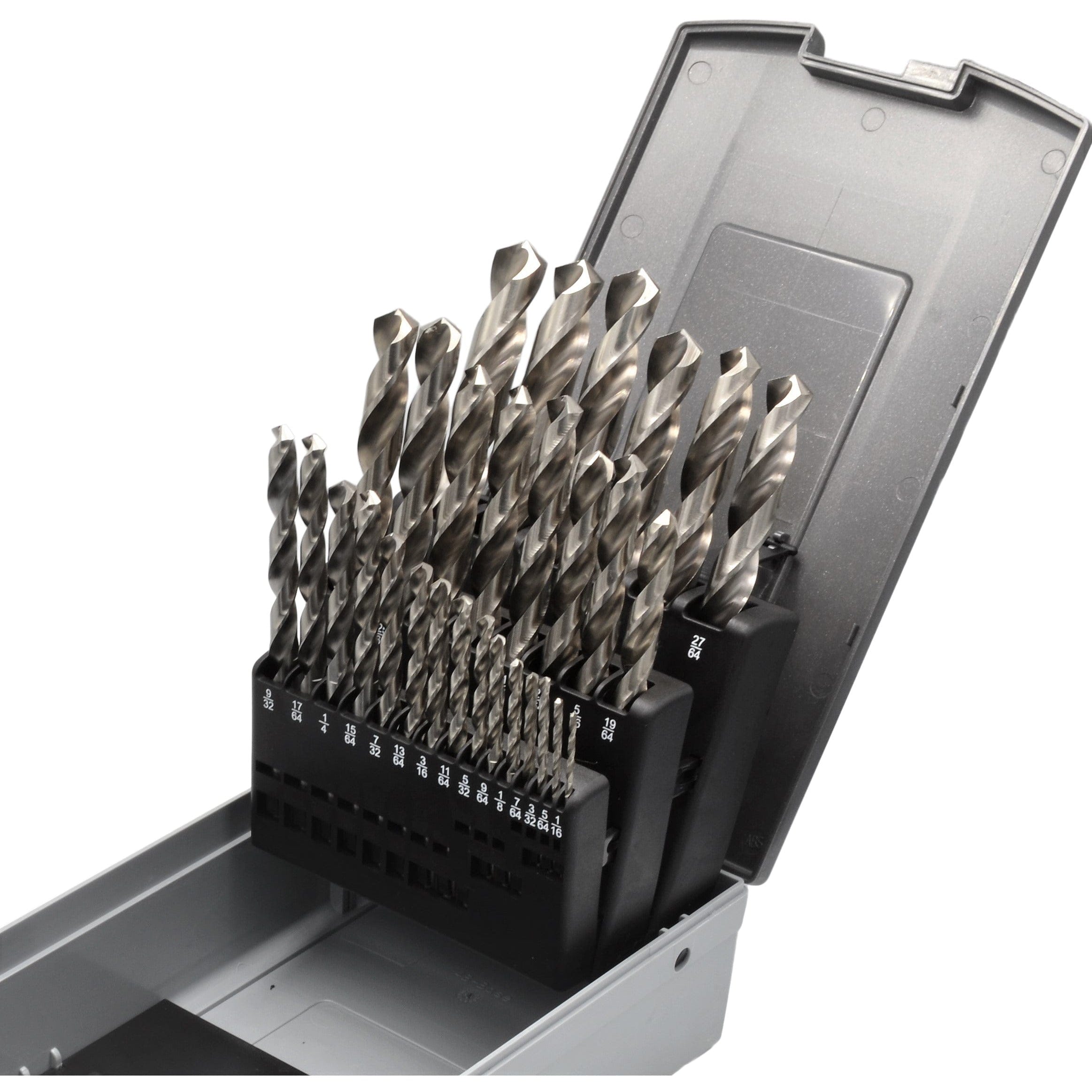Hepyc Drill Bits Hepyc 1/16"- 1/2" HSS Drill Bit Set 1/64 Increments 29 Pc Kit