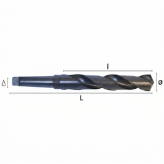 HEPYC DRILLS Hepyc 23/32" HSS Morse Taper Shank Drill MT2 DIN 345