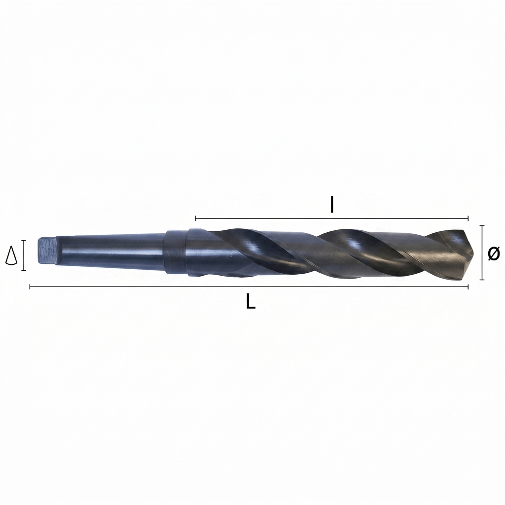 HEPYC DRILLS Hepyc 43/64" HSS Morse Taper Shank Drill MT2 DIN 345