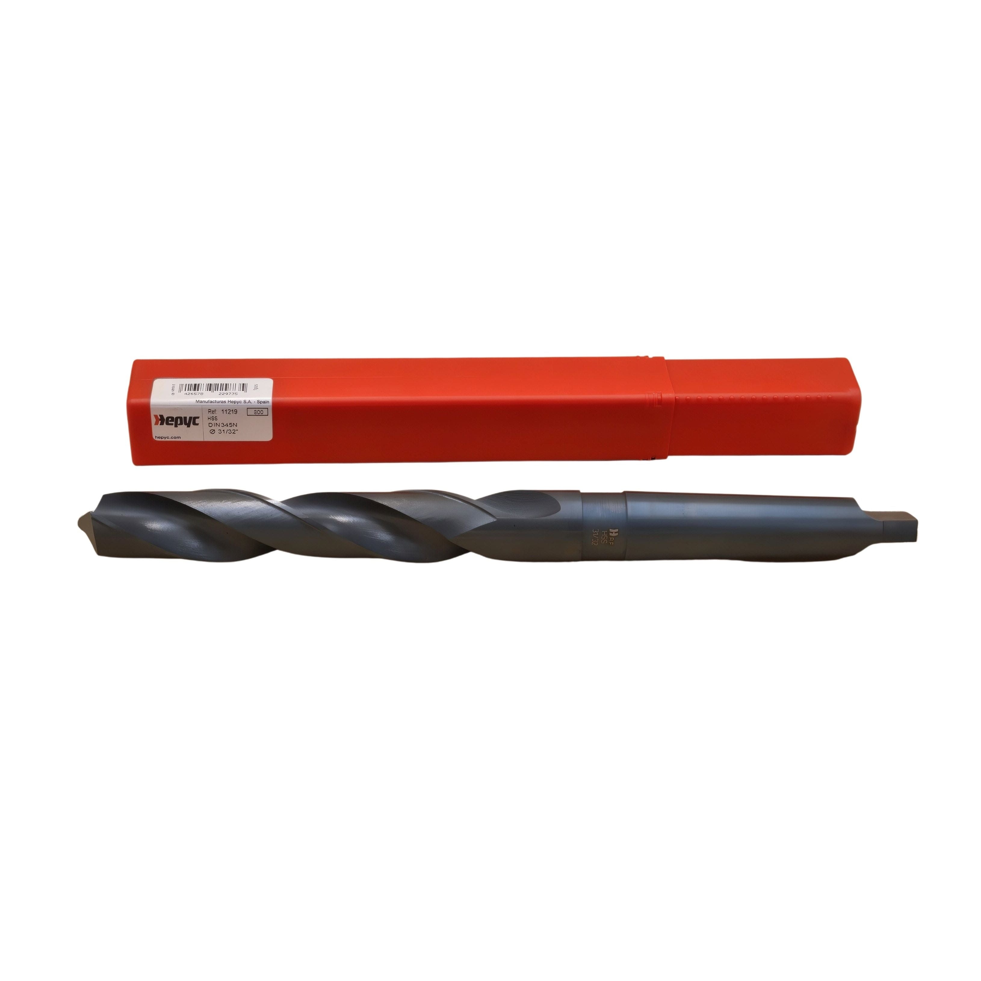 HEPYC DRILLS Hepyc Drill HSS DIN345N 31/32" – Taper Shank, 118° Point