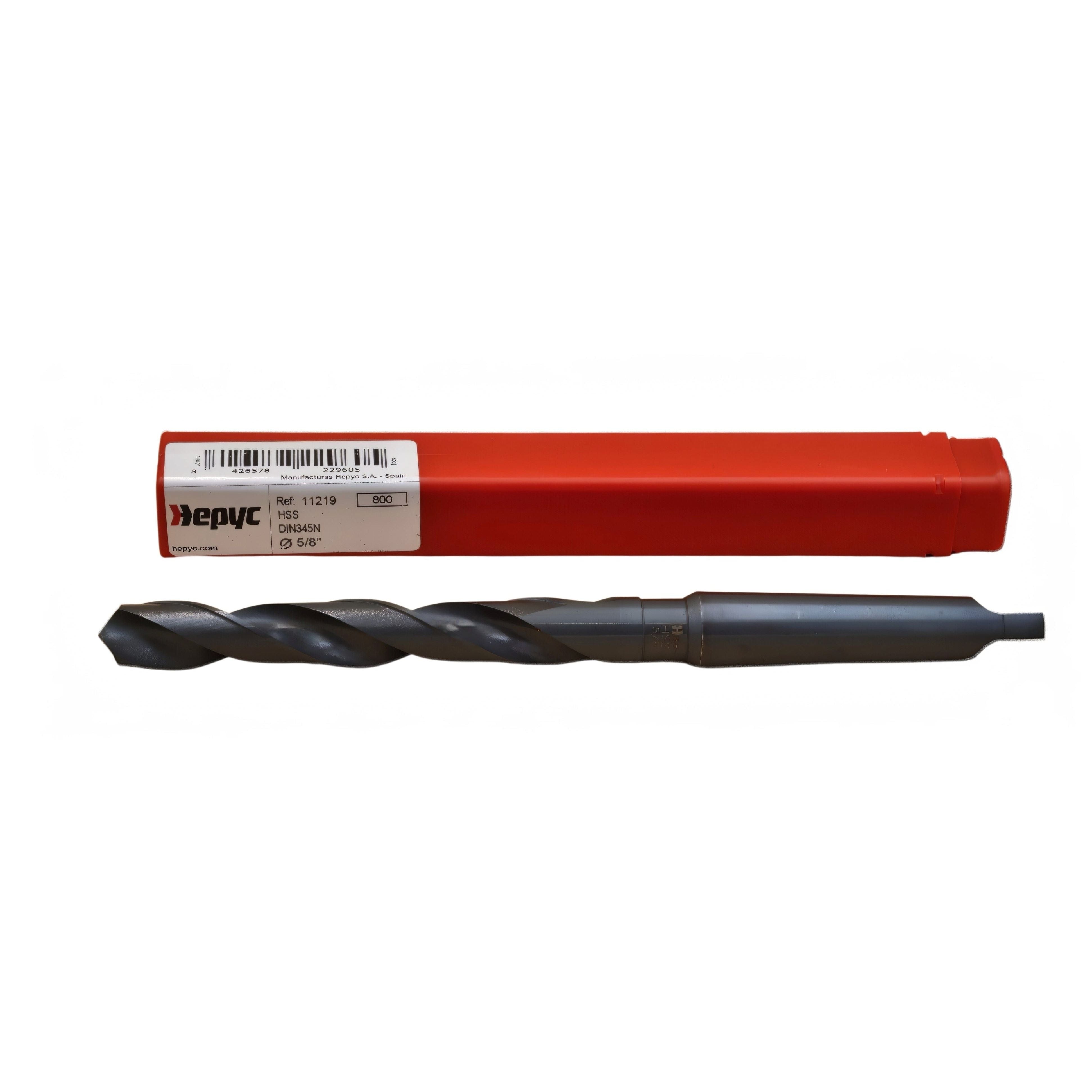 HEPYC DRILLS Hepyc Drill HSS DIN345N 5/8" – Taper Shank, 118° Point