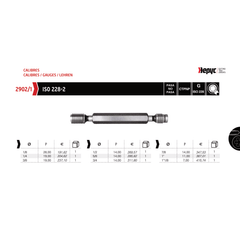 Hepyc GO / NO GO Thread Plug Gauge G 3/4-14 ISO228-2 - Twin Eagle Imports