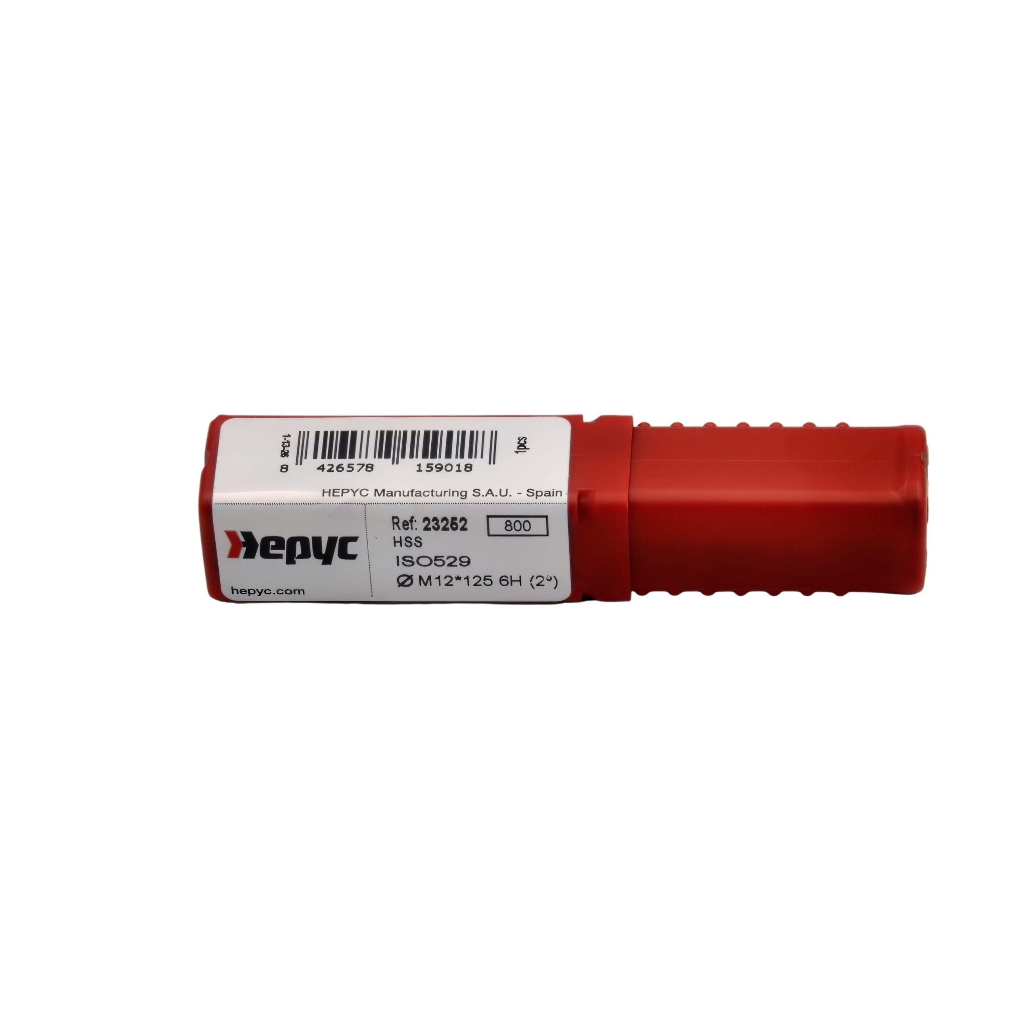Hepyc HSS Hand Tap M12 x 1.25 ISO529 6H – Intermediate - Twin Eagle Imports