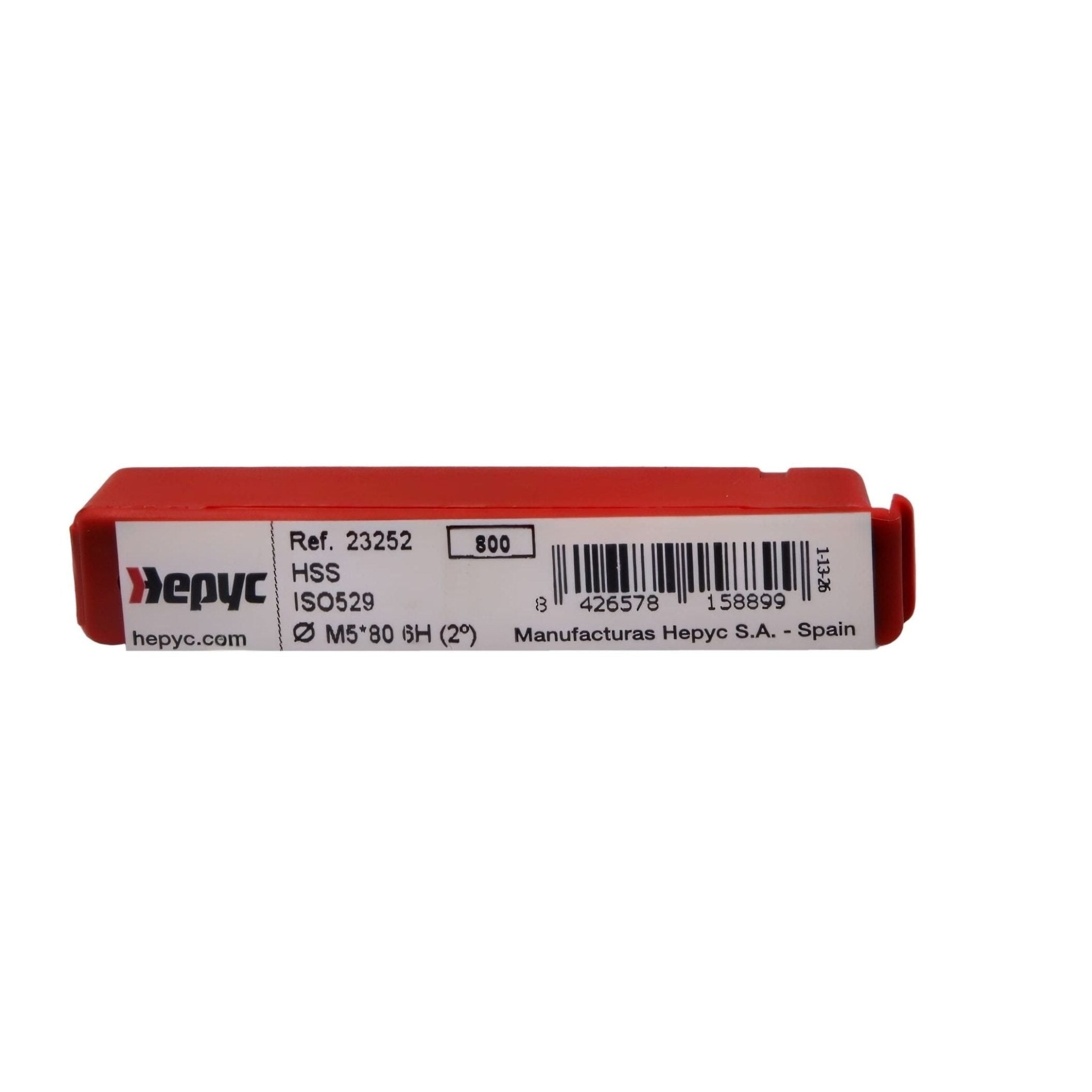 Hepyc HSS Hand Tap M5 x 0.8 ISO529 6H – Intermediate - Twin Eagle Imports