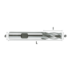 HEPYC Multi Flute 22mm HSS-Co8e Multi-Purpose End Mill - Twin Eagle Imports